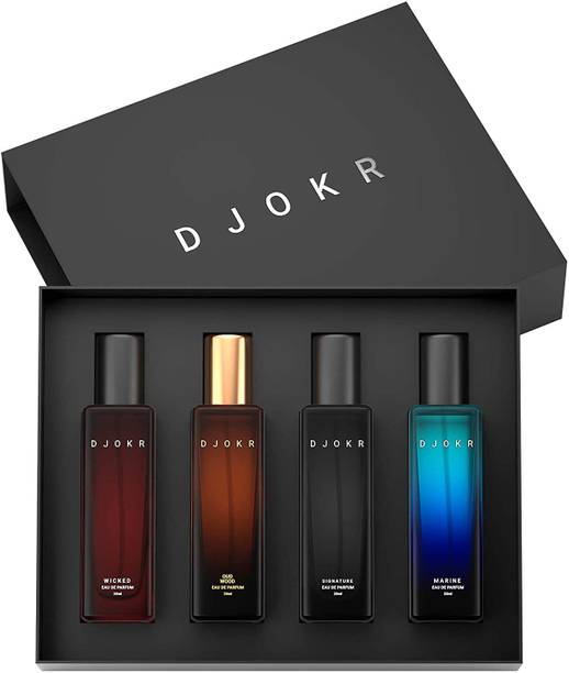 DJOKR Perfume For Men Gift Set Pack of 4x20 ML , Premium Luxury Long Lasting Fragrance Eau de Parfum  -  80 ml