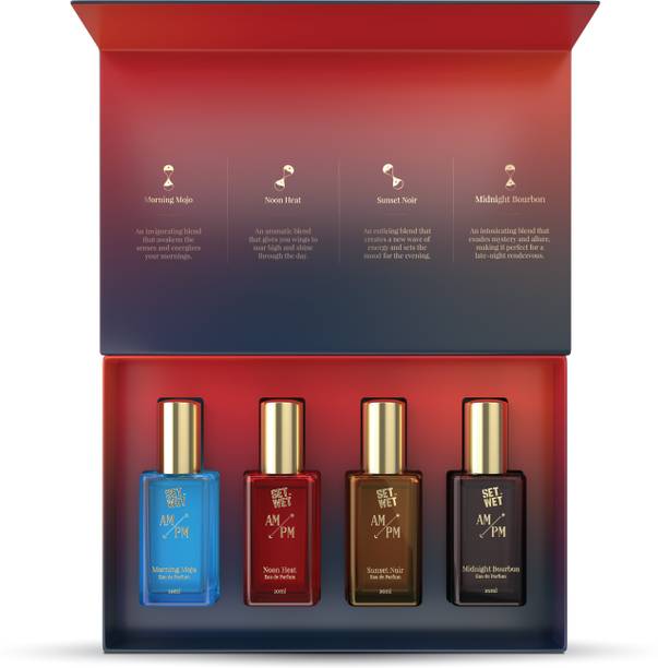 सेट वेट AM/PM Gift Set 4x20 ml Premium Scent with Long Lasting Fragrance Perfume Eau de Parfum  -  80 ml