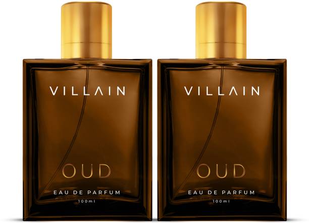 VILLAIN Oud 100 ml Pack of 2 | EDP | Long Lasting Fragrance | Eau de Parfum  -  200 ml