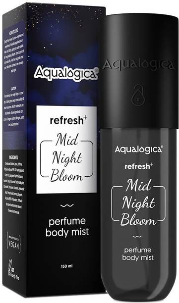 Aqualogica Refresh+Mid Night Bloom Perfume Body Mist Up-To 10% Fragrance Oil Concentration Eau de Parfum  -  150 ml