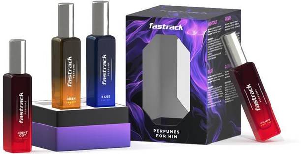 फास्ट्रैक Perfume Gift Set for Men-4x20 ml | Aqua & Woody | Long Lasting Fragrances-80 ml Eau de Parfum  -  80 ml