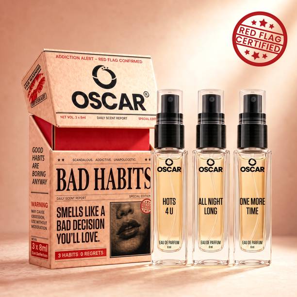 OSCAR Bad Habits Perfume 3 in 1 Combo | Long Lasting Fragrance 3x8ml Eau de Parfum  -  24 ml