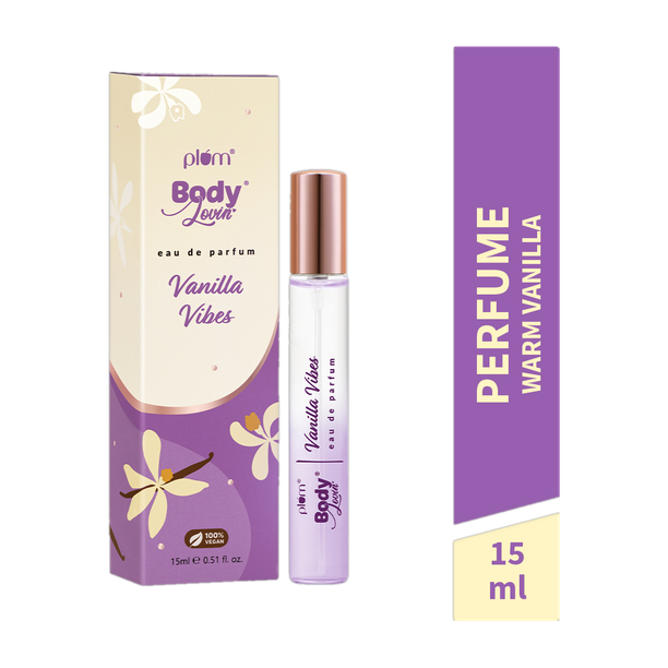 Plum BodyLovin' Vanilla Vibes | Long Lasting Vanilla Fragrance | Luxury Perfume | Eau de Parfum  -  15 ml
