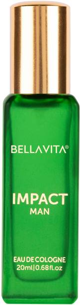 Bella vita organic Impact Perfume For Men, Intense Aquatic Perfume with Long Lasting Cologne Eau de Cologne  -  20 ml