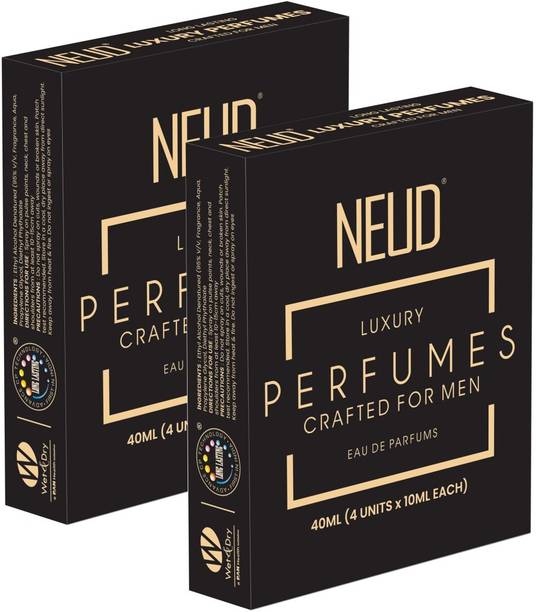NEUD Luxury Perfume Gift Set for Men, Long Lasting Fragrance, 2 Pack - 4x10ml Each Eau de Parfum  -  80 ml