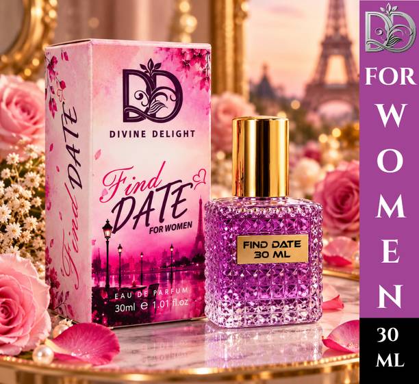 DIVINE DELIGHT |Find Date| Premium Long-Lasting Fragrance | Jasmine, Vanilla Notes| Eau de Parfum - 30 ml