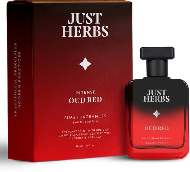 Just Herbs Intense Oud Red Perfect Gifting Long Lasting Luxury Scent Fragrance Eau de Parfum  -  50 ml