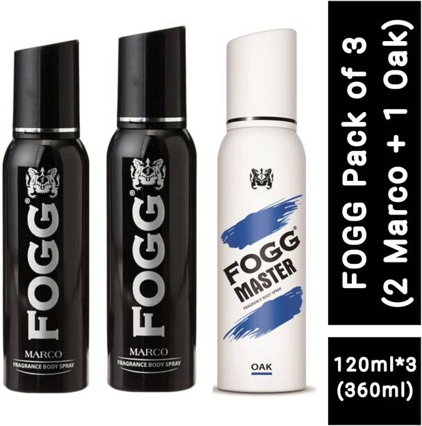 FOGG 2 Marco and 1 Oak No Gas Perfume Deodorant Spray Perfume  -  360 ml