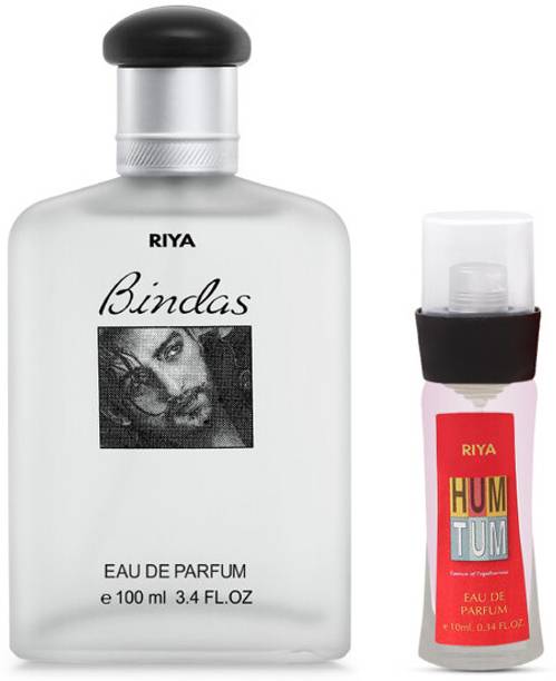 RIYA BINDAS by For Men Eau De Parfum Spray with 10 ML Hum Tum Perfume Eau de Parfum  -  110 ml