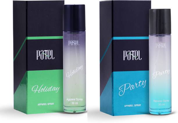 PATEL Holiday 30 ML+Party 30 ML Long Lasting Apparel Spray Perfume  -  60 ml