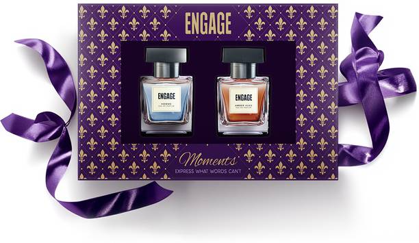 Engage Gift Set Moments Perfume, Long Lasting Fragrance, Wedding Hamper by ITC (50mlx2) Eau de Parfum  -  100 ml