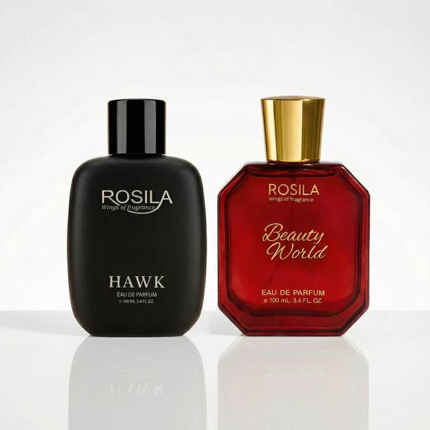 ROSILA Hawk & Beauty World Long Lasting Perfume 100ml*2- Aromatic Herbs & Peach Notes Eau de Parfum  -  200 ml