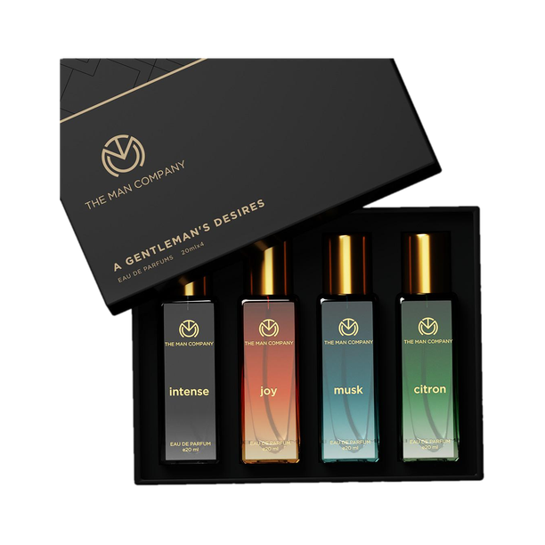 THE MAN COMPANY Perfume for Men Gift Set - 4*20ml | A Gentleman's Desire | Long-Lasting Premium Eau de Parfum  -  80 ml
