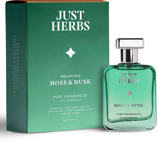 Just Herbs Relaxing Moss & Musk Floral Perfect Gifting Luxury Scent Long Lasting Fragrance Eau de Parfum  -  50 ml