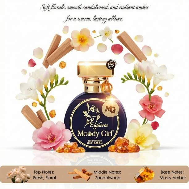 Moody Girl Euphoria Luxury Perfume Moosy & Amber 24hr Long Lasting Fragrance Eau de Parfum  -  20 ml