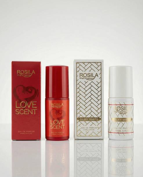 ROSILA Love Scent & Silky White Long Lasting Eau De Parfum Spray Combo (Combo of 2) Eau de Parfum - 20 ml