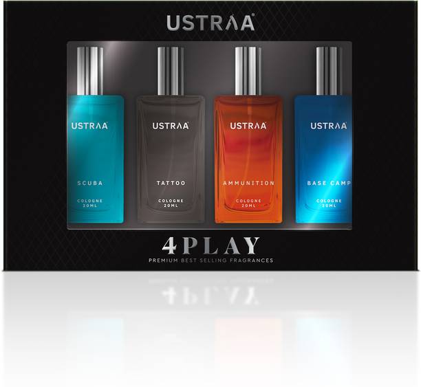 USTRAA Four Play Miniature Cologne Set - For Men Perfume  -  80 ml