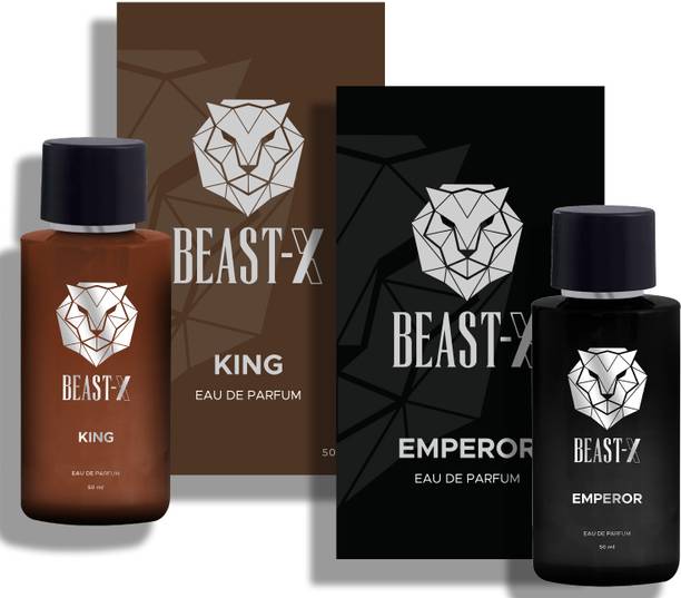 पुरेसेंस BEAST-X King + Emperor Premium Perfume Gift Set Pack of (2x50ml) Long Lasting Eau de Parfum  -  100 ml