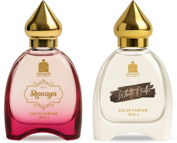 Adilqadri Shanaya,White Oudh Perfume Long Lasting Scent Pack of 2-50ML Each Eau de Parfum - 100 ml