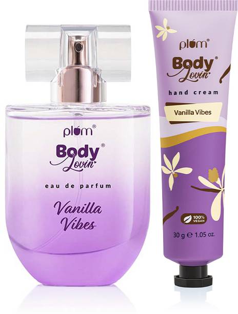 Plum BodyLovin' Vanilla Vibes On-The-Go Duo | Bestselling Perfume with FREE HandCream Eau de Parfum  -  80 ml