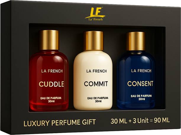 La French Perfume Gift Set for Women Cuddle | Comitt | Consent Long Lasting Scent 30ml X 3 Eau de Parfum  -  90 ml