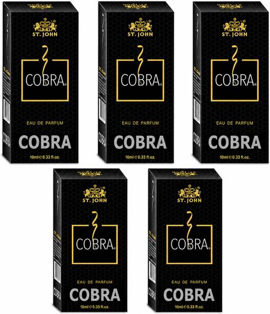 ST-JOHN Cobra 10ml Pocket Friendly Perfume Long Lasting Fragrance pack of 5 Eau de Parfum - 50 ml