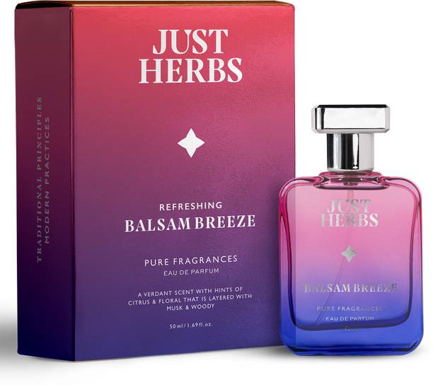Just Herbs Refreshing Musk & Woody Balsam Breeze Perfect Gifting Long Lasting Fragrance Eau de Parfum  -  50 ml