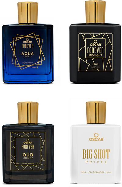 OSCAR Forever Aqua Sports, Oud Luxury, Midnight & Bigshot Privee Premium Perfume Comb Eau de Parfum  -  400 ml
