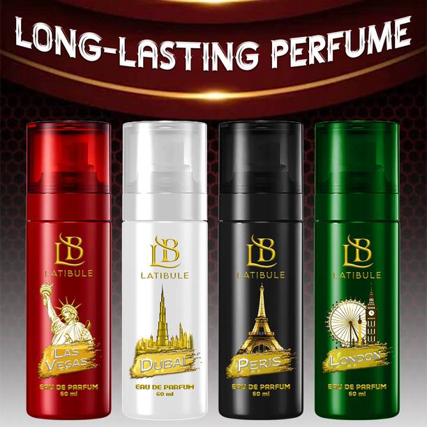 Latibule Collection of Premium Perfume Lasvegas+Dubai+Peris+London Combo Eau de Parfum  -  240 ml