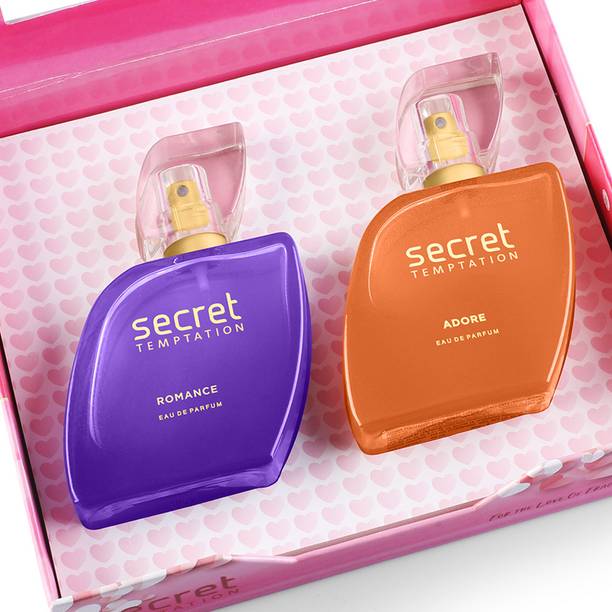 सीक्रेट टेम्पटेशन Fragrance Gift Set Romance and Adore Long-lasting Perfume for Women (50ml each) Eau de Parfum  -  100 ml