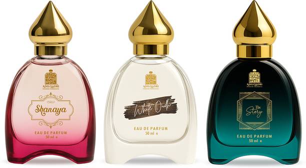 Adilqadri Shanaya,White Oudh,The Story Perfume Long Lasting Scent Pack of 3 - 50ML Each Eau de Parfum - 150 ml