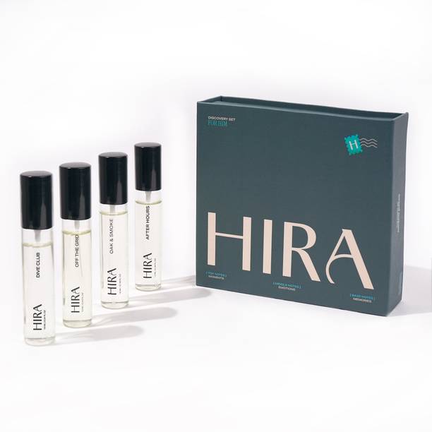 HIRA Discovery Set 4 Luxury Perfume - DiveClub, Oak & Smoke, Off the Grid, AfterHours Eau de Parfum  -  40 ml