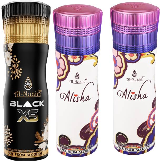 Al-Nuaim Alisha& Black Xs Long Lasting Perfum Spray (Al...