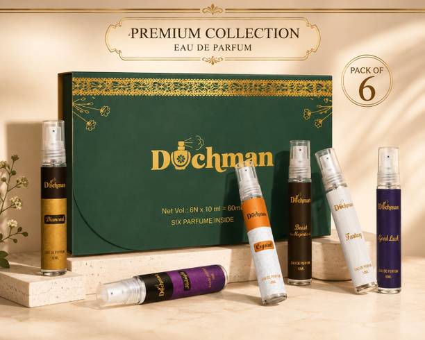 DUCHMAN Perfume Gift Set - His & Her - Diwali Gift (6 Pcs x 10ml Each) Eau de Parfum  -  60 ml