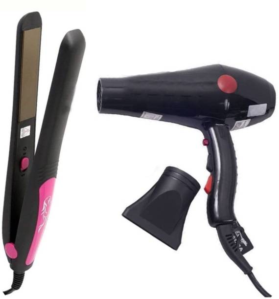 FIEUSCHE KM-328 hair straightener & CH-2800 Watt Professional hair Dryer Personal Care Appliance Combo