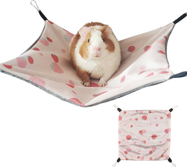 SUPVOX Cute Strawberry Hammock Pet Cage Hanging Bed Quick Snap S Pet Bed