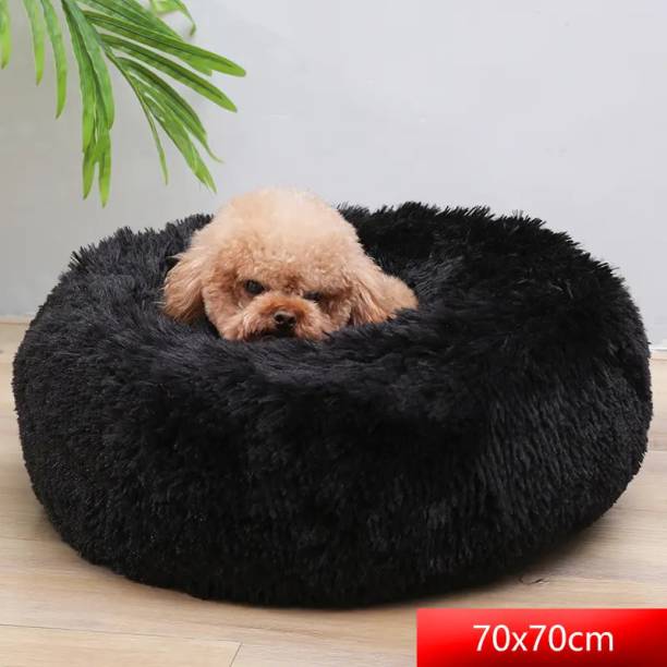 Zexsazone The round donut pet bed is perfect for indoor cats and puppies S Pet Bed S Pet Bed