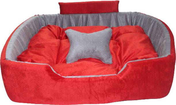 Expecting Smile Reversible Super Soft Premium Comfortable Velvet Sofa Shape Dog ,Cat Pet Bed S Pet Bed