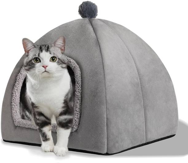 SH l Cat Bed Cave for Indoor Suitable for Cat Dome Bed Hideaway Bed for Indoor Cats S Pet Bed