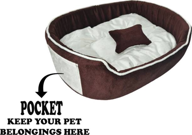 Expecting Smile Reversible Super Soft Premium Quality Velvet Sofa Shape Dog ,Cat Pet Bed S Pet Bed