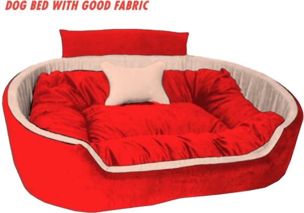 drilly Premium Oval Shape Reversable Ultra Soft Ethnic Velvet Bed for Dog/Cat M Pet Bed