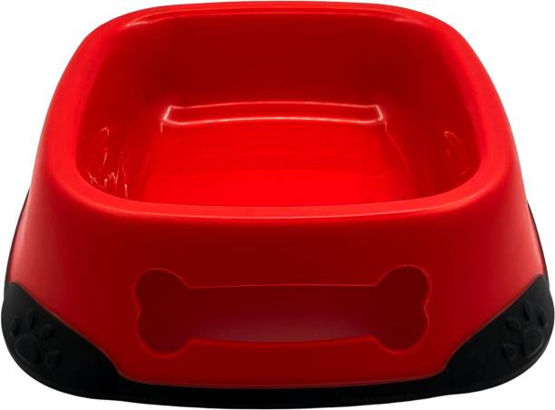 Foodie Puppies Elegant Square Bowl for Medium Dogs & Cats | Water & Food Bowl (Color May Vary) Plastic Pet Bowl