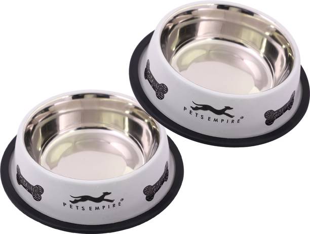 PETS EMPIRE Feeding Bowl for Puppies, Kittens and Small Dogs Stainless Steel Pet Bowl