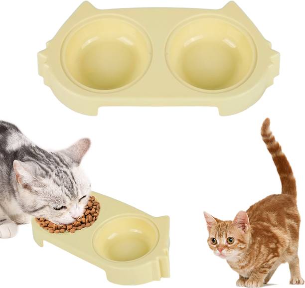 MAYCREATE Dog Food and Water Bowl Set Stainless Steel Non Slip Easy to Clean Feeder Stainless Steel Pet Bowl