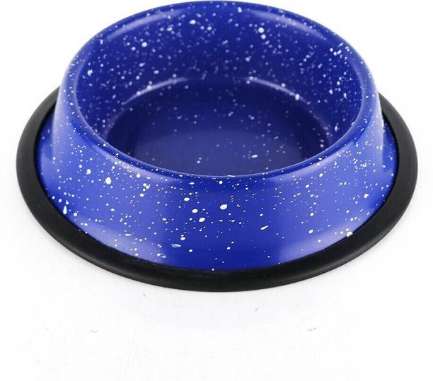 PAWPOURRI Speckled Anti-skid Water and Food Feeding for Dogs and Cats Feeder Stainless Steel Pet Bowl