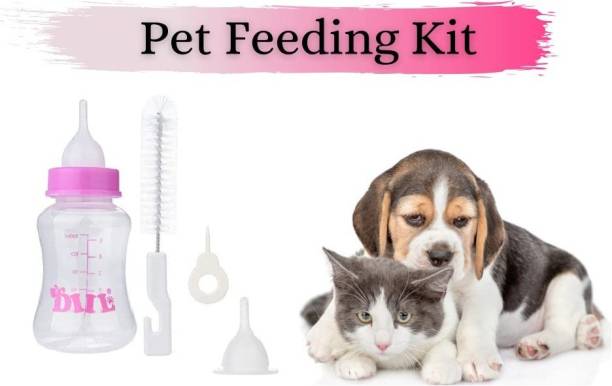 Breedo Dog Need Puppy Cat Kitten Rabbit Nursing Small Animals Milk Feeding Bottle Kit Plastic Pet Bottle