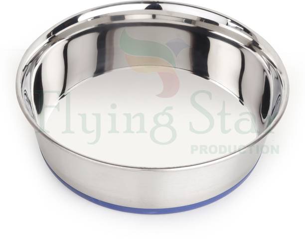 Dog Boss Heavy-Duty Stainless Steel Feeding Bowl for Pets–Non-Tip,Hygienic,Noiseless Base Stainless Steel Pet Bowl