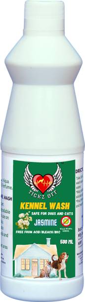 Tickz Off Kennel wash Pet Area Freshener- 500ML Odour Remover Urine Free Odour - Jasmine Pet Cage Cleaner