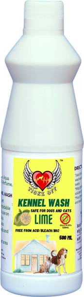 Tickz Off Kennel wash Pet Area Freshener- 500ML Odour Remover Urine Free Odour - Lime Pet Cage Cleaner