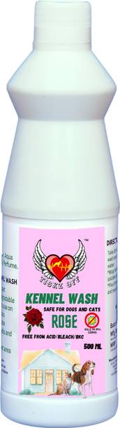 Tickz Off Kennel wash Floor Cleaner for Pets - 500ml Urine Free Odour Stain Remover (Rose) Pet Cage Cleaner